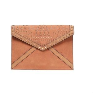 REBECCA MINKOFF Studded Suede Envelope Clutch Bag - New With Tags